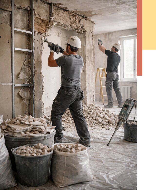 Демонтажные работы в Узловой от 2750 руб. — услуги и цена под ключ | ОТДЕЛОЧНИК-Злв