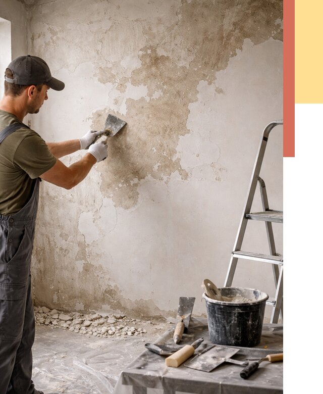 Снятие старой шпаклевки в Узловой от 1884 руб. — быстро и недорого | ОТДЕЛОЧНИК-Злв