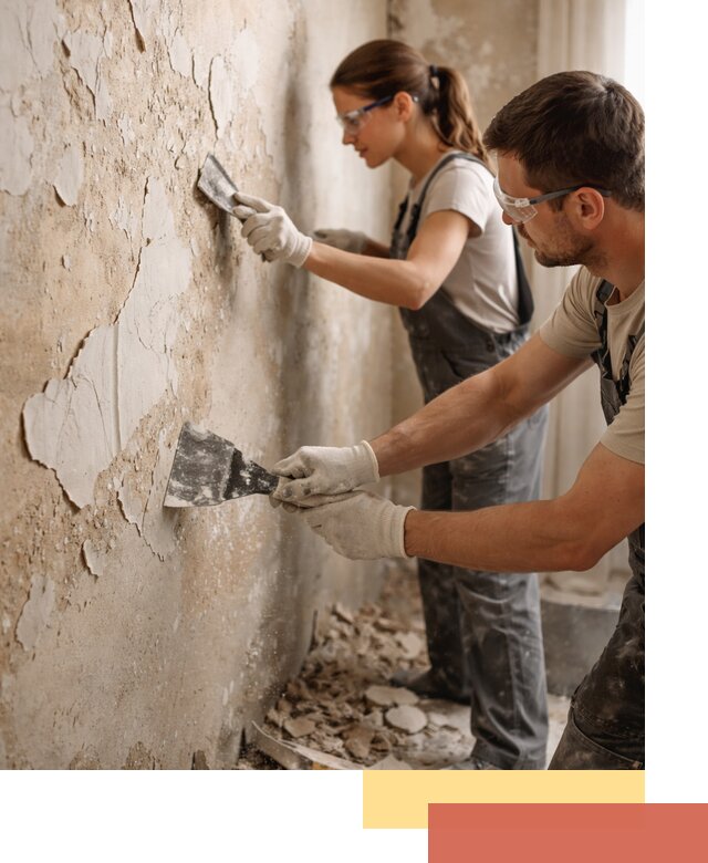 Снятие старой шпаклевки и подготовка поверхностей в Узловой