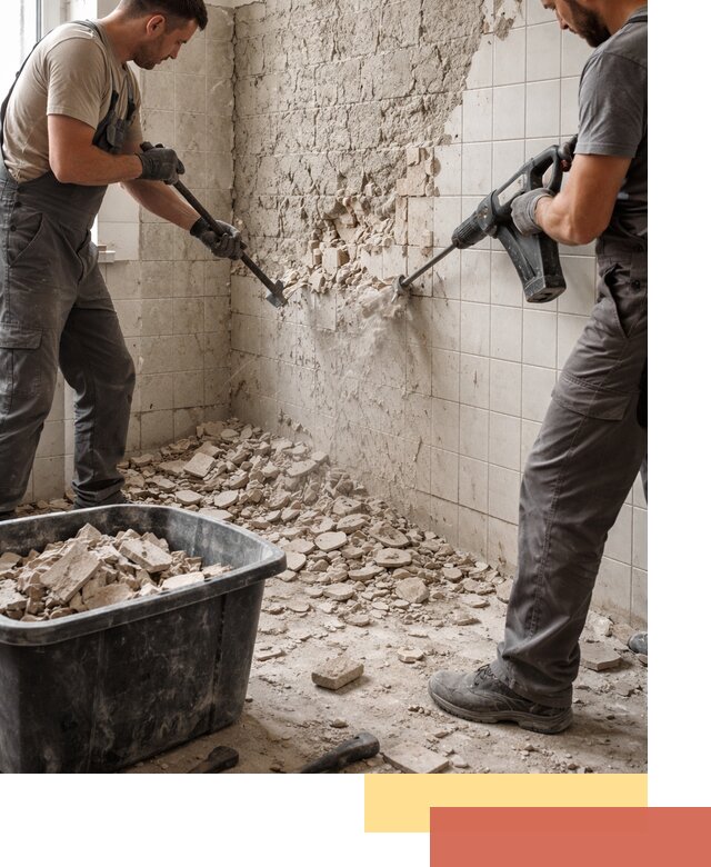 Демонтаж плитки со стен в Узловой быстро и аккуратно