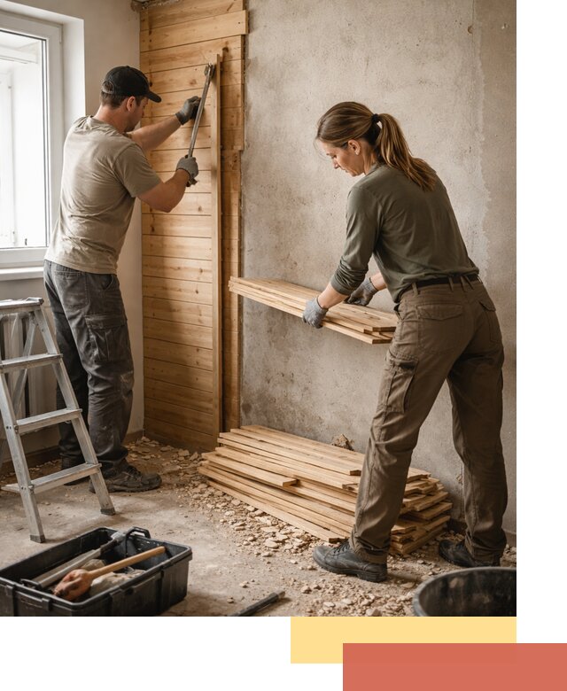 Демонтаж вагонки со стен в Узловой — профессиональный демонтаж