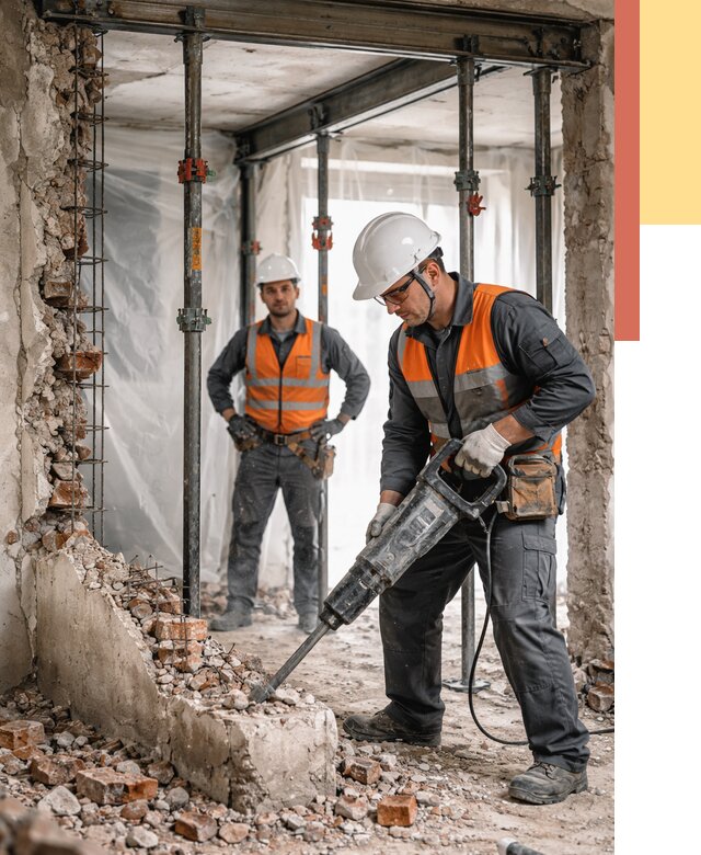 Снос несущих стен в Узловой от 10440 руб. — демонтаж несущей стены под ключ | ОТДЕЛОЧНИК-Злв