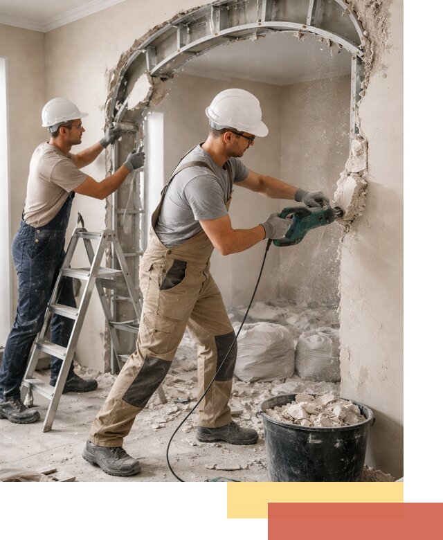 Демонтаж гипсокартонной арки в Узловой быстро и аккуратно