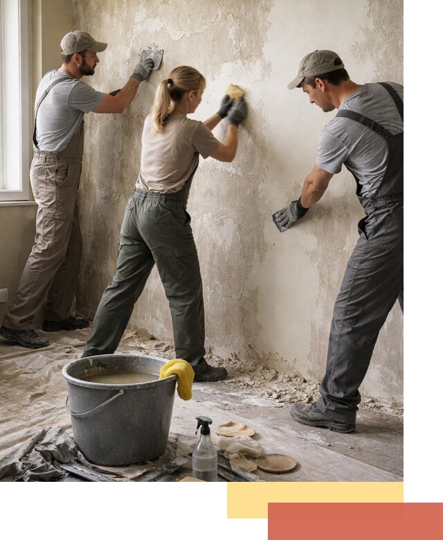 Очистка стен от клея и грунтовки в Узловой качественно и быстро