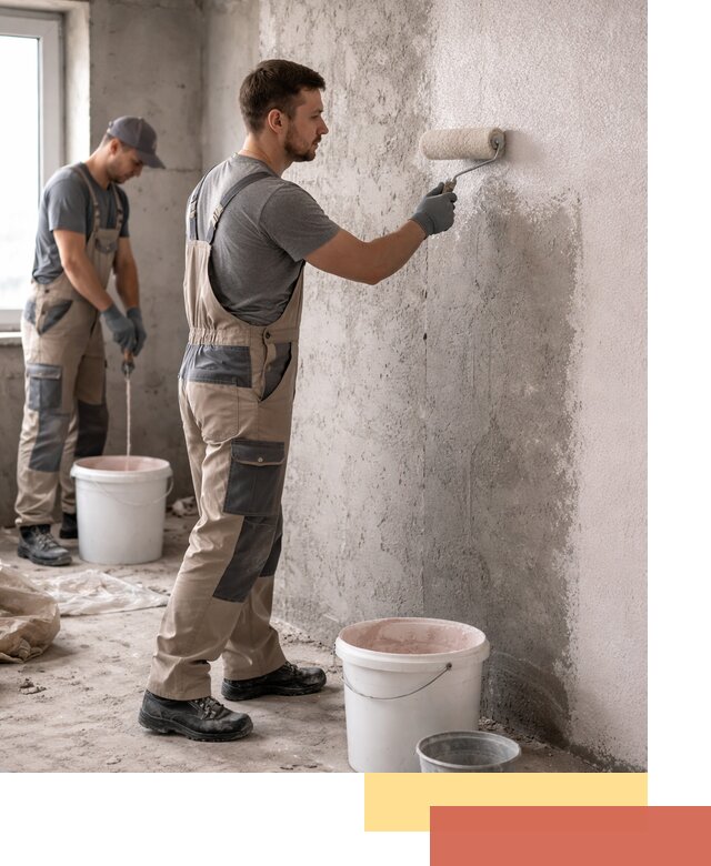 Нанесение бетоноконтакта на стены в Узловой для последующей отделки