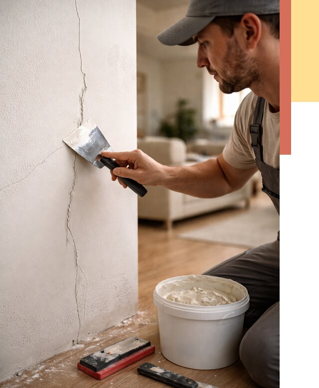 Заделка трещин и сколов в Узловой от 2495 руб. — быстро и недорого | ОТДЕЛОЧНИК-Злв