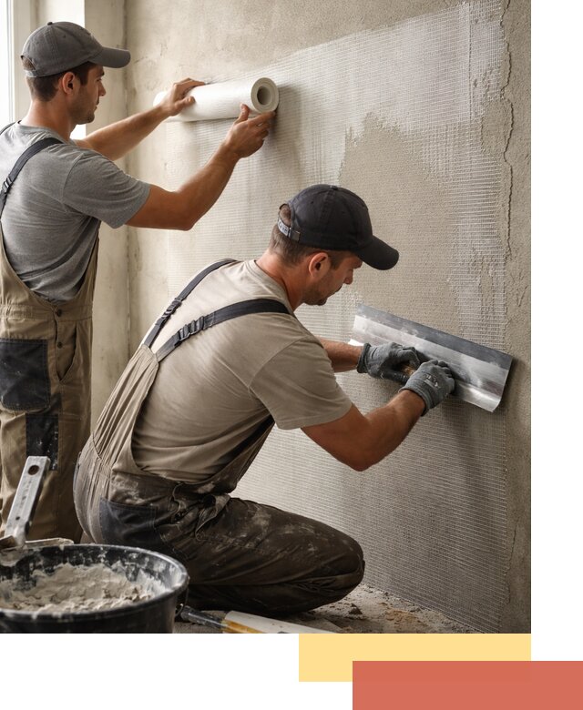 Армирование стен стеклосеткой в Узловой для прочной отделки