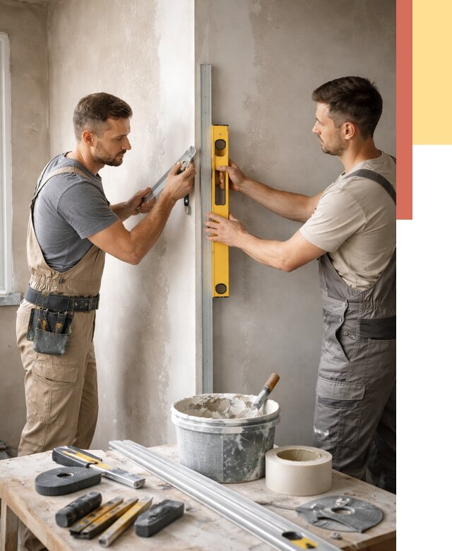 Выведение углов стен в Узловой от 1884 руб. быстро и недорого | ОТДЕЛОЧНИК-Злв