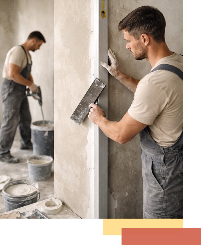 Выведение углов стен в Узловой: монтаж и оштукатуривание