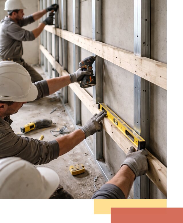 Устройство обрешетки под панели в Узловой