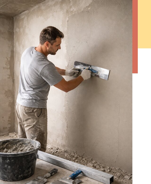 Штукатурка стен без маяков в Узловой от 7333 руб/м2 — услуги и цена | ОТДЕЛОЧНИК-Злв