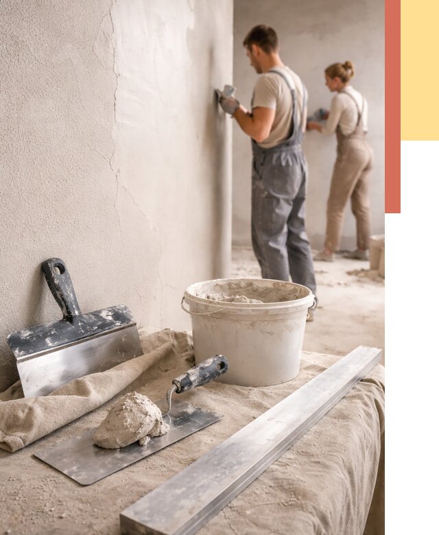 Штукатурка стен гипсовая в Узловой от 4583 руб/м2 — быстро и недорого | ОТДЕЛОЧНИК-Злв