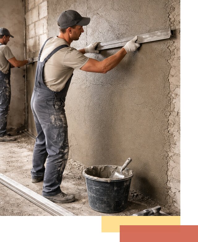 Штукатурка стен цементно-песчаная в Узловой профессионально