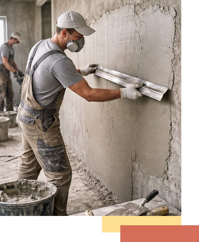 Штукатурка бетонных стен в Узловой качественно и долговечно