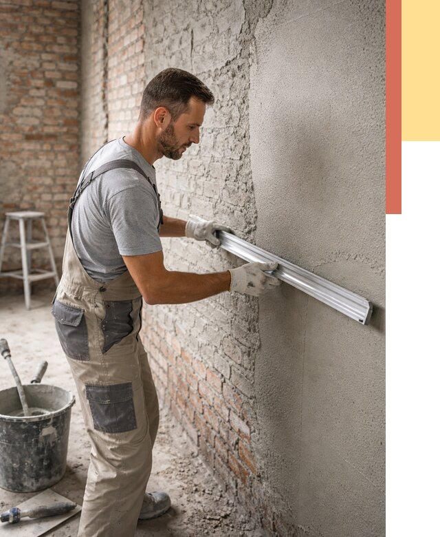 Штукатурка кирпичных стен в Узловой от 4583 руб/м2 — быстро и недорого | ОТДЕЛОЧНИК-Злв