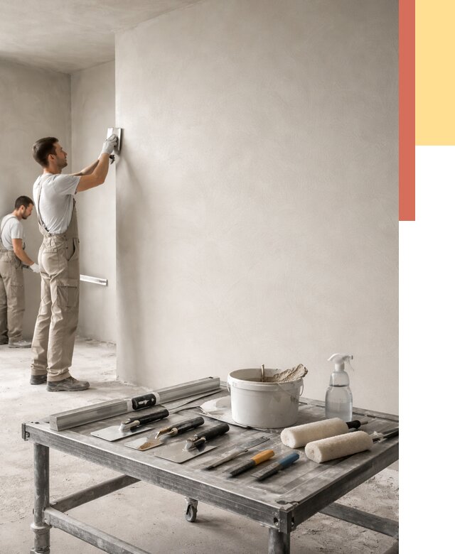 Штукатурка стен под покраску в Узловой от 4583 руб./м² — качественно и недорого | ОТДЕЛОЧНИК-Злв