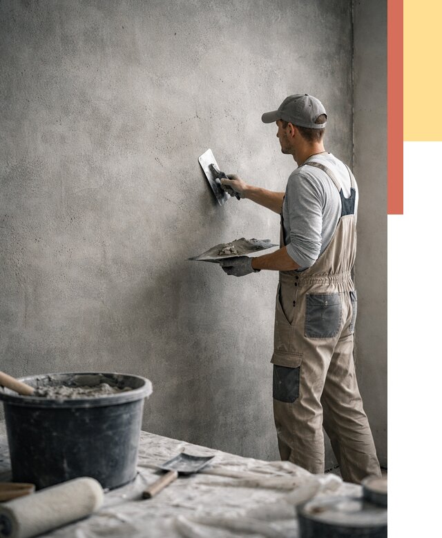 Декоративная штукатурка под бетон в Узловой от 2546 руб./м² — нанесение под ключ | ОТДЕЛОЧНИК-Злв