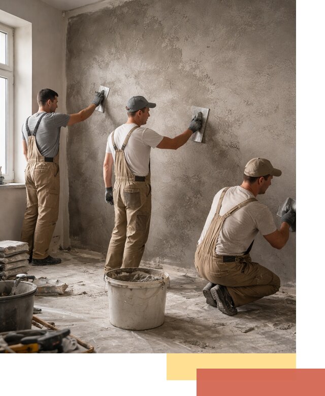 Декоративная штукатурка под бетон в Узловой для стен и потолков