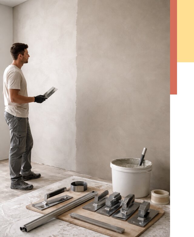 Нанесение микроцемента на стены в Узловой от 3259 руб./м2 под ключ | ОТДЕЛОЧНИК-Злв