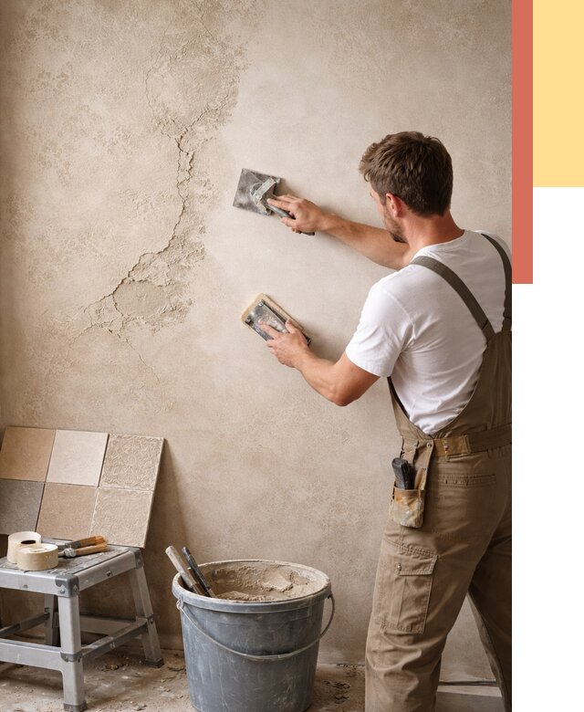 Ремонт декоративной штукатурки в Узловой от 4583 руб. под ключ | ОТДЕЛОЧНИК-Злв