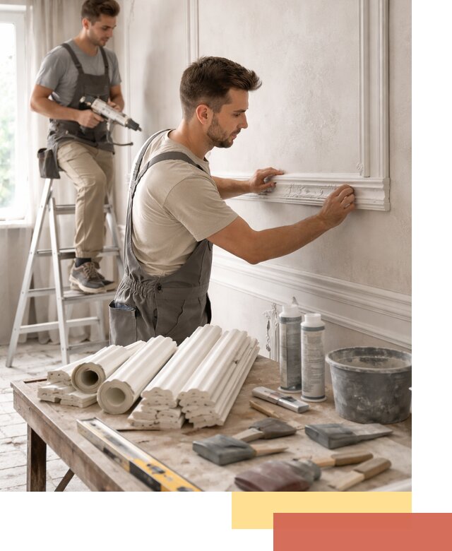 Монтаж лепнины на стены в Узловой профессионально и качественно