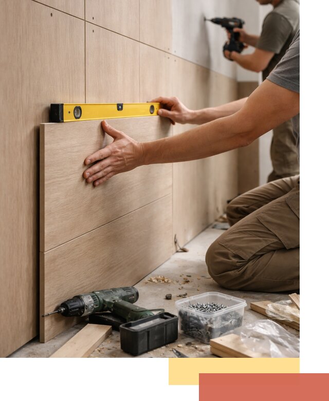 Профессиональный монтаж МДФ панелей на стены в Узловой