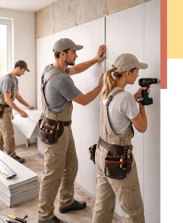 Монтаж ПВХ панелей на стены в Узловой от 458 руб/м2 — быстро и недорого | ОТДЕЛОЧНИК-Злв