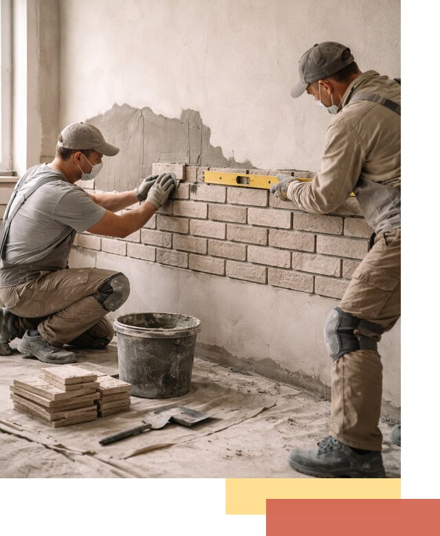 Монтаж декоративного кирпича профессионально в Узловой