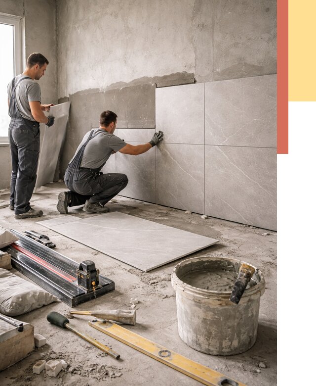 Облицовка стен керамогранитом в Узловой от 4278 руб./м² — услуги под ключ | ОТДЕЛОЧНИК-Злв