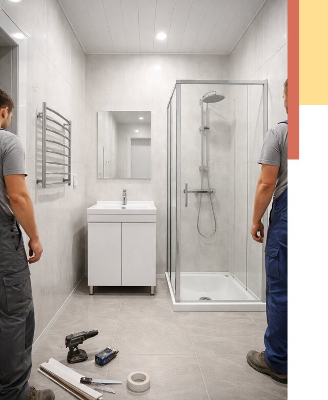 Отделка ванной комнаты панелями ПВХ в Узловой от 4583 руб. за м2 | ОТДЕЛОЧНИК-Злв