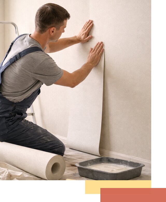 Поклейка флизелиновых обоев в Узловой качественно и быстро