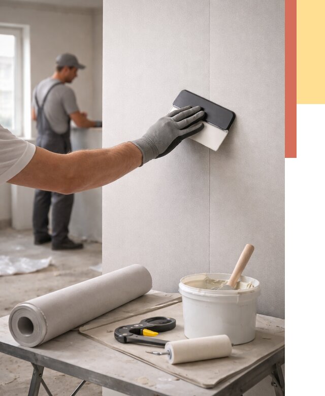 Поклейка обоев под покраску в Узловой от 3565 руб. за м2 | ОТДЕЛОЧНИК-Злв