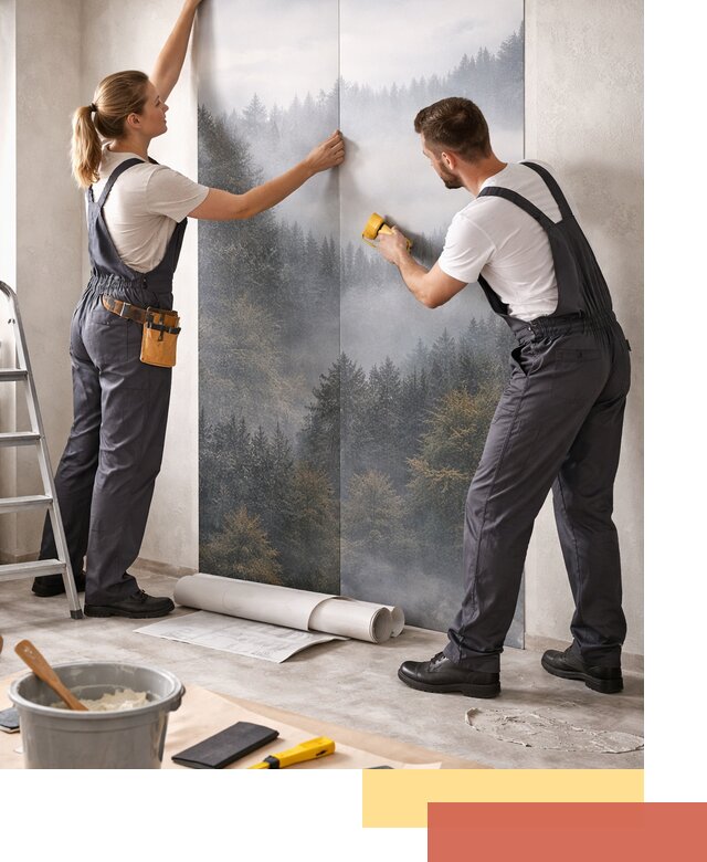 Поклейка фотообоев профессионально в Узловой под ключ