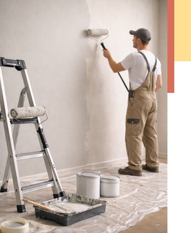 Покраска стен латексной краской в Узловой от 4583 руб. за м2 | ОТДЕЛОЧНИК-Злв