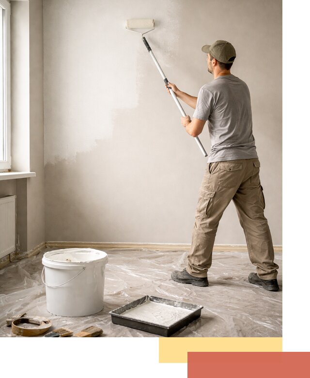 Покраска стен латексной краской в Узловой качественно и быстро