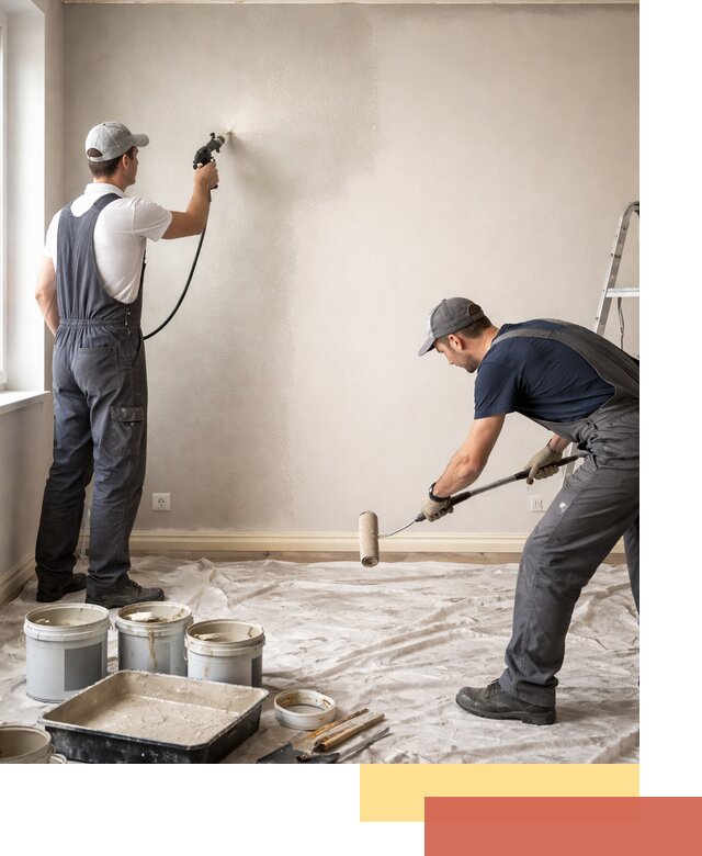 Покраска стен моющейся краской и защита поверхностей в Узловой