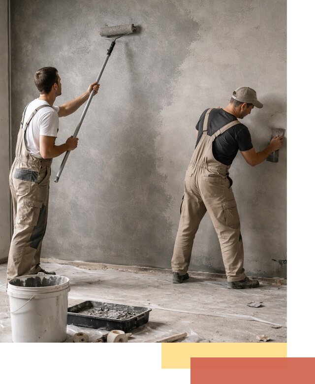 Покраска стен под бетон в Узловой профессионально и недорого