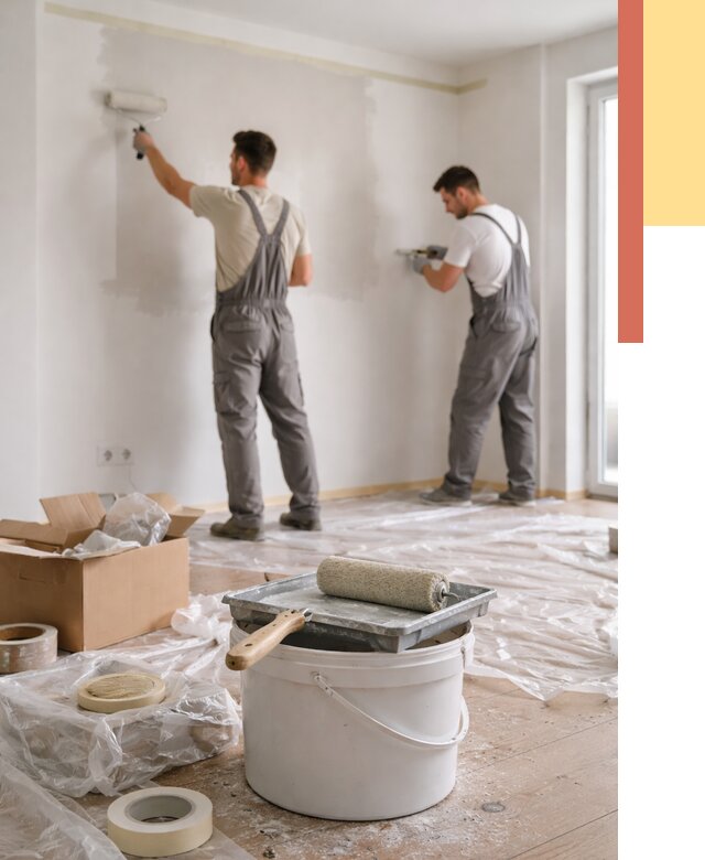 Покраска стен в квартире в Узловой от 2546 руб/м2 — быстро и недорого | ОТДЕЛОЧНИК-Злв