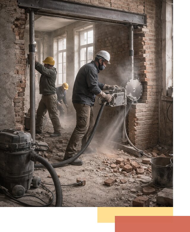 Прорезка проема в стене под дверной или оконный проем в Узловой