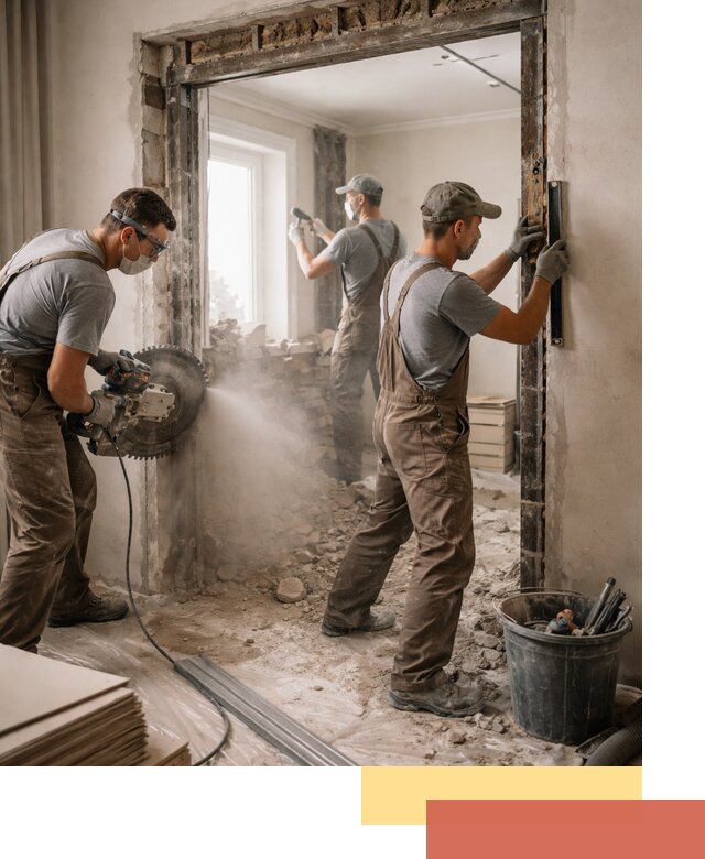 Расширение дверного проема под установку новой двери в Узловой