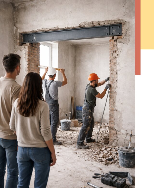 Усиление проема в стене в Узловой от 9676 руб. — усиление дверного проема металлоконструкцией | ОТДЕЛОЧНИК-Злв