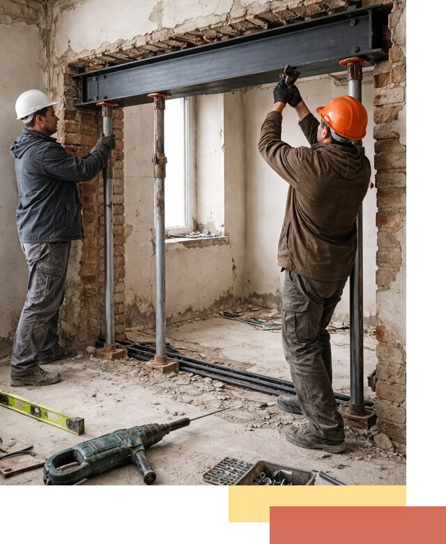 Усиление проема в стене в Узловой для расширения и безопасности