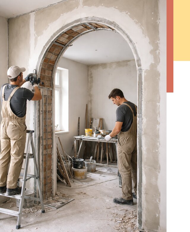 Устройство арочного проема в Узловой от 9676 руб. под ключ — быстро и недорого | ОТДЕЛОЧНИК-Злв