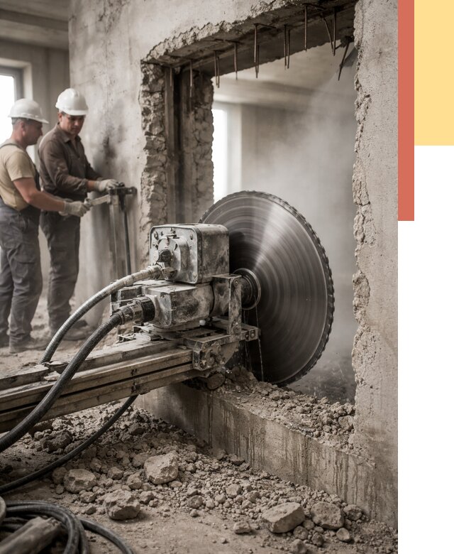 Алмазная резка проемов в Узловой от 4583 руб. быстро и недорого | ОТДЕЛОЧНИК-Злв