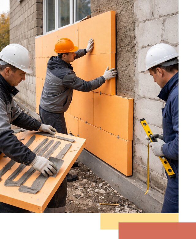 Утепление фасада пеноплексом под ключ в Узловой