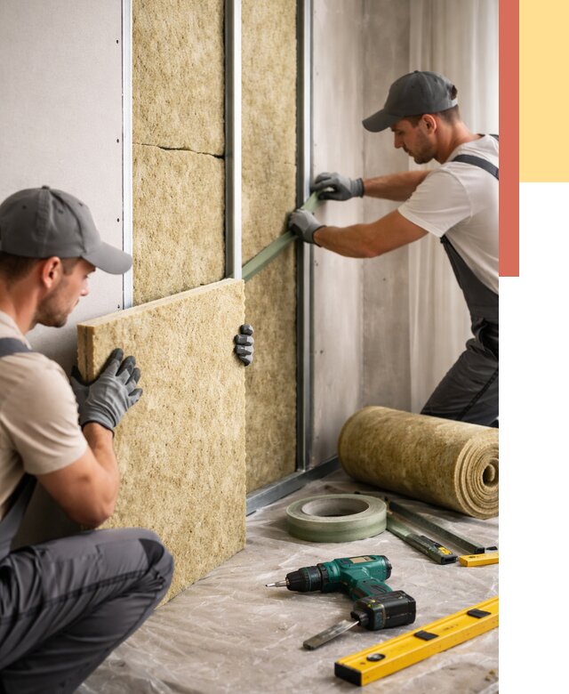 Шумоизоляция стен в Узловой под ключ от 1884 руб. | ОТДЕЛОЧНИК-Злв