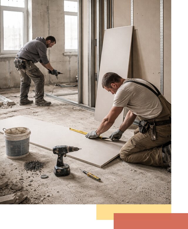 Кладка перегородок из ПГП под ключ в Узловой