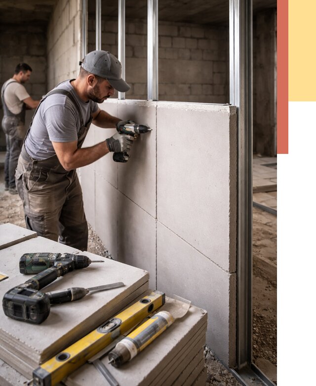 Кладка влагостойких перегородок ПГП в Узловой от 1222 руб. под ключ | ОТДЕЛОЧНИК-Злв