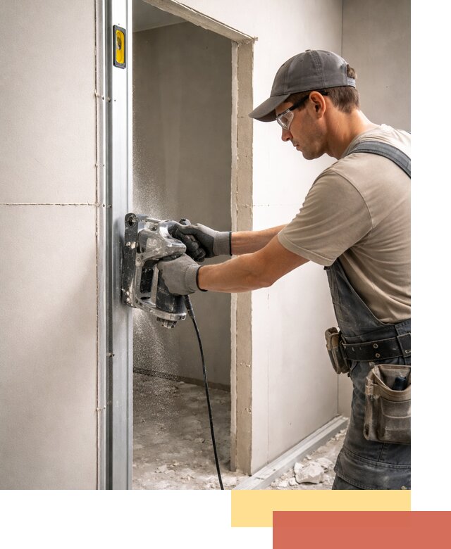 Устройство дверного проема в перегородке в Узловой