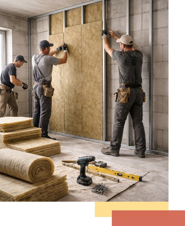 Шумоизоляция перегородок из блоков в Узловой — монтаж и защита шумоизоляцией